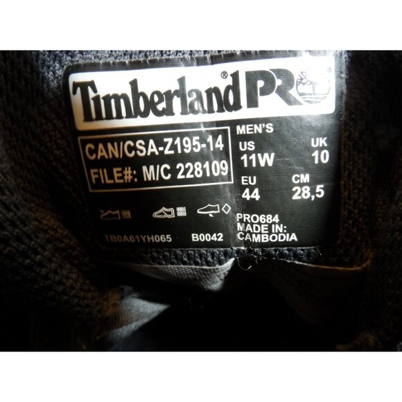 Timberland PRO Men's Low-Cut Intercept Steel Toe Work Shoes Grey/Orange Size 11W - Picture 8 of 8